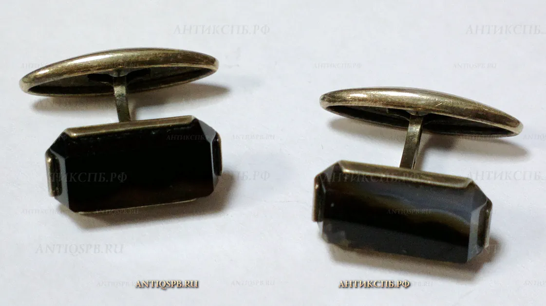 Запонки серебряные. 4ЛЮ. Вт. пол. ХХ века.  №19990